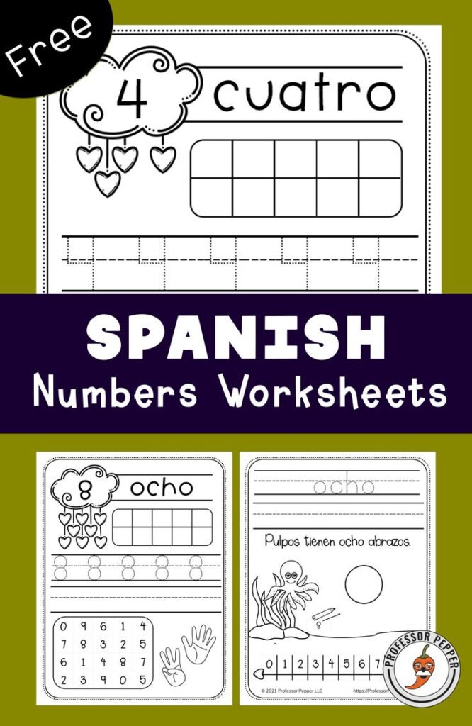 Free Spanish Numbers Practice Worksheets Number Formation And More 