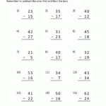 Free Subtraction With Regrouping Worksheets