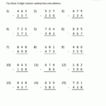 Free Subtraction Worksheets