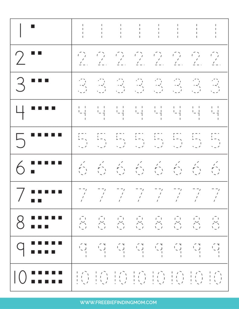 Number Tracing Worksheets 1 20 Pdf Printable Form Templates And Letter