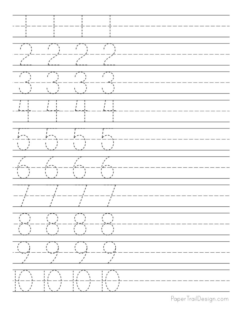 Number Writing Practice 1 10 Worksheets WorksheetsCity