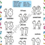 Numbers From 11 To 19 Worksheet Worksheets Esl Printables Esl