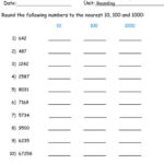 Numeracy Rounding To 10 100 And 1000 2 Worksheet PrimaryLeap co uk