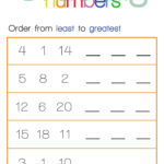 Ordering Numbers Worksheet