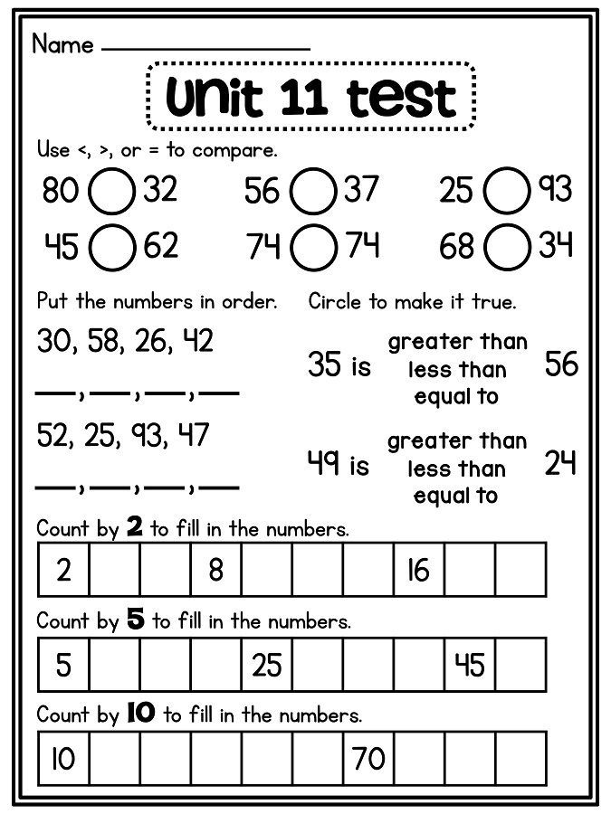 Pin On Comparing And Ordering Numbers Activities For First Grade