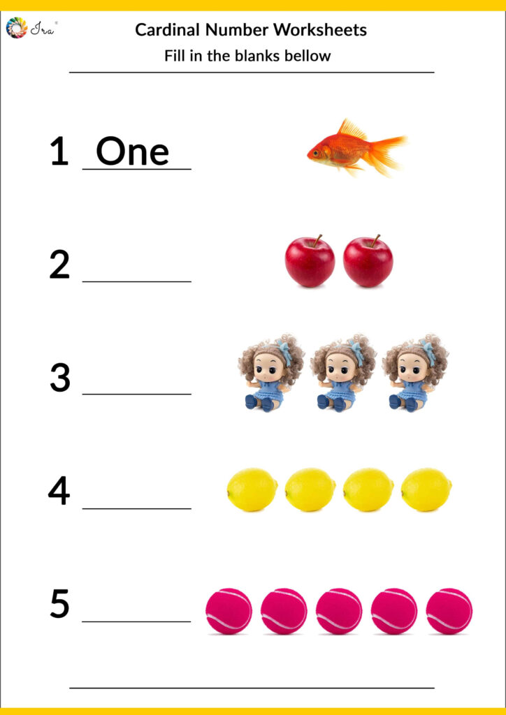 Printable Cardinal Numbers English Worksheets For Your
