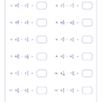 Subtracting Mixed Numbers Same Denominators Addition Of Fractions