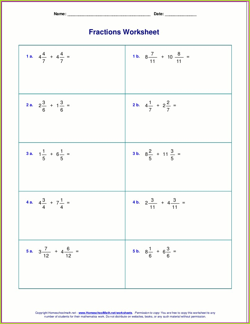 Subtracting Mixed Numbers With Unlike Denominators With Regrouping 