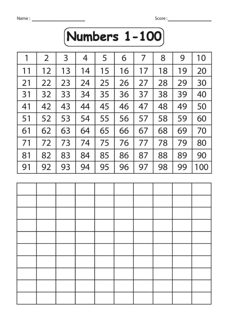 Teaching Numbers 1 100 Worksheets