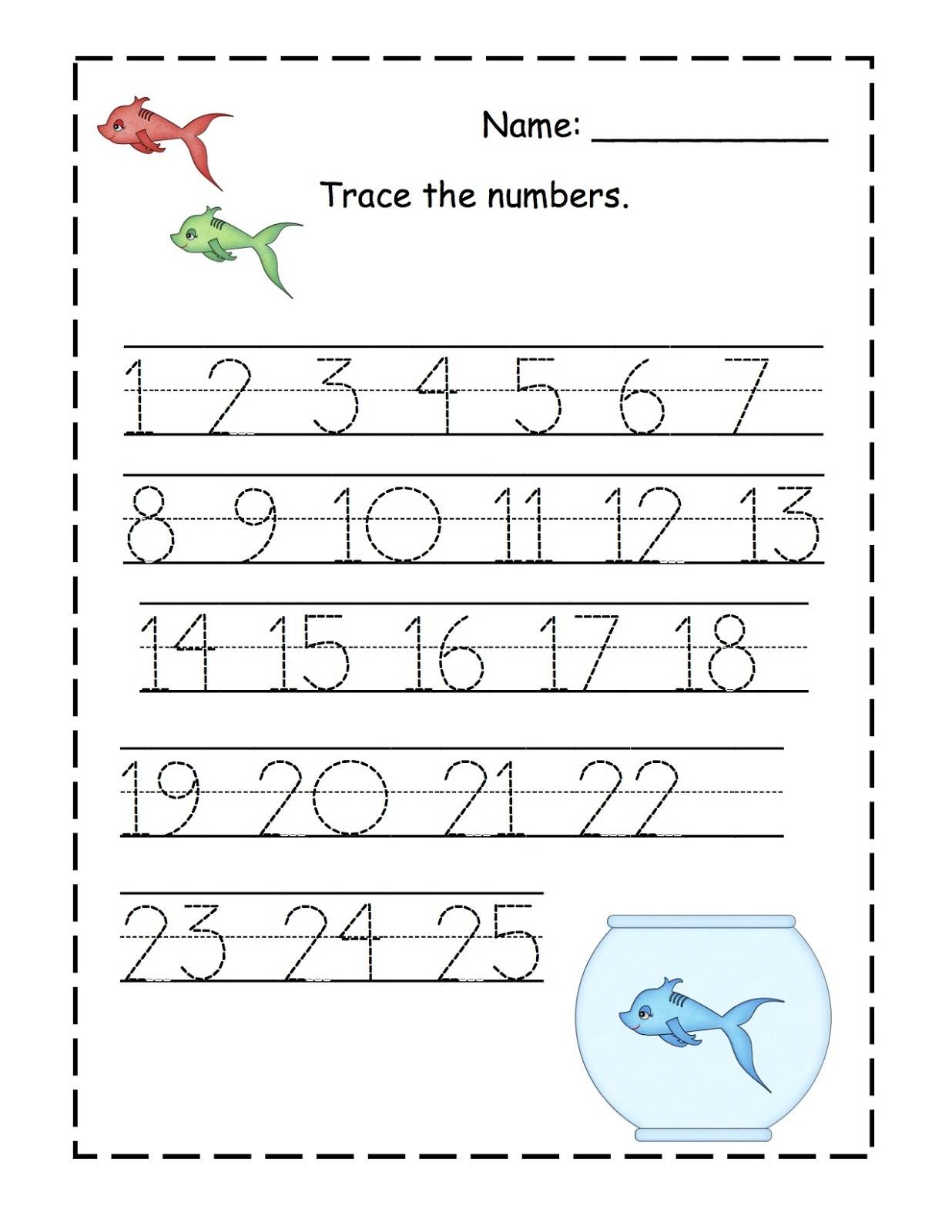 Trace Number 1 20 Worksheets Activity Shelter Trace Number 1 20 Worksheets Activity Shelter