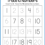 Trace Numbers 1 20 Free Printable