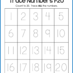 Tracing Numbers 1 20 Free Printable