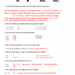 1 5 1 Quantum Numbers Worksheet KEY N L Ml Ms State The Four Quantum