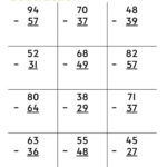 10 Printable Two Digit Subtraction Worksheets with Regrouping Math