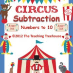 16 Circus Themed Subtraction Worksheets Subtracting From Numbers 5 To