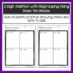 2 Digit Addition With Regrouping Using Base Ten Blocks Classful