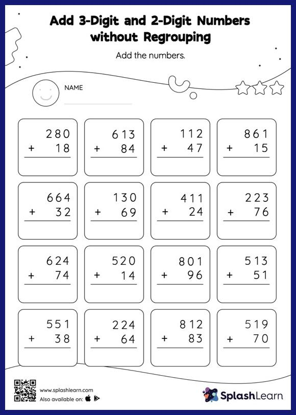 2nd Grade Math 3 Digit Addition Worksheets Free Printable
