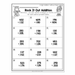 2nd Grade Math Worksheets 3 Digit Addition Without Regrouping Rock
