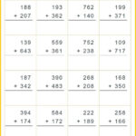 3 Digit Addition With Regrouping Worksheets PDF Math Addition