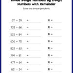 3 Digit By 2 Digit Division Worksheets