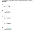 3 digit By 2 digit Division Worksheets