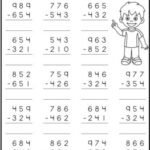 3 Digit Subtraction Without Regrouping Worksheets By Learning Desk