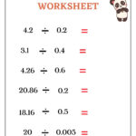 41 Decimal Division Number Worksheet With Lesson Plan