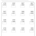 4th Grade Addition Worksheets With Answer Key