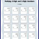 4th Grade Math Multiply 2 Digit By 1 Digit Numbers Worksheets Free