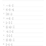 50 Operations With Rational Numbers Worksheets For 7th Year On