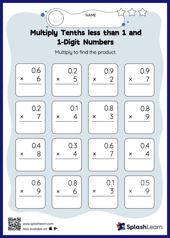 5th Grade Math Multiply Decimals By Whole Numbers Worksheets Free