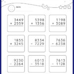 Add And Subtract 4 Digit And 3 Digit Numbers With Regrouping Vertical