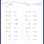 Add And Subtract Numbers Within 10 Missing Numbers Math Worksheets