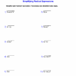 Add And Subtract Radicals Worksheet