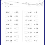 Add And Subtract Two 2 Digit Numbers With Regrouping Missing Numbers