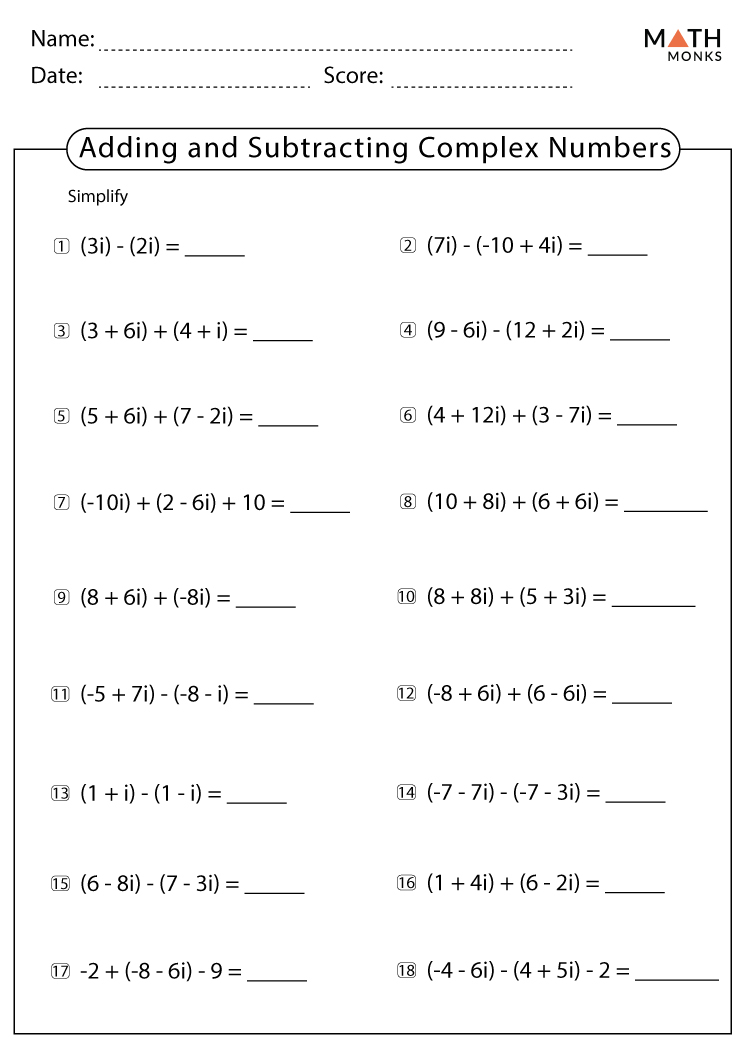 Add And Subtract Whole Numbers Worksheet