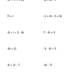 Add Subtract Complex Number Worksheets printable Online Answers