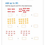 Add Up To 30 Objects Worksheets Planetspin in