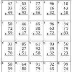Adding 3 Two Digit Numbers Math Timed Test Worksheets By Owl School
