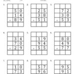 Adding 3 Two Digit Numbers With Grid Worksheets By Owl School Studio