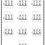 Adding And Subtracting 3 Digit Numbers In A Column Mixed Worksheet