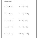 Adding And Subtracting Mixed Numbers Worksheets