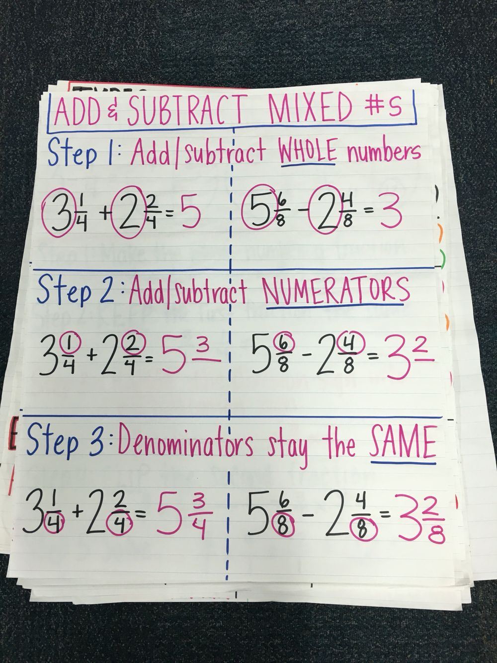 Adding And Subtracting Mixed Numbers Worksheets