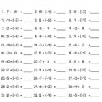 Adding And Subtracting Positive And Negative Numbers Worksheets TPT