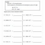 Adding And Subtracting With Scientific Notation Worksheet