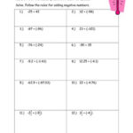 Adding Integers Rational Numbers Worksheet By April Langelett TpT