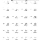 Adding Multi Digit Numbers Worksheets