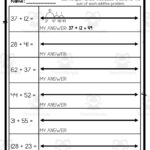 Adding On A Number Line Worksheet By Teach Simple