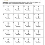Adding One Digit Numbers Worksheet By Teach Simple
