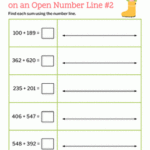 Adding Three Digit Numbers On An Open Number Line 2 Worksheet